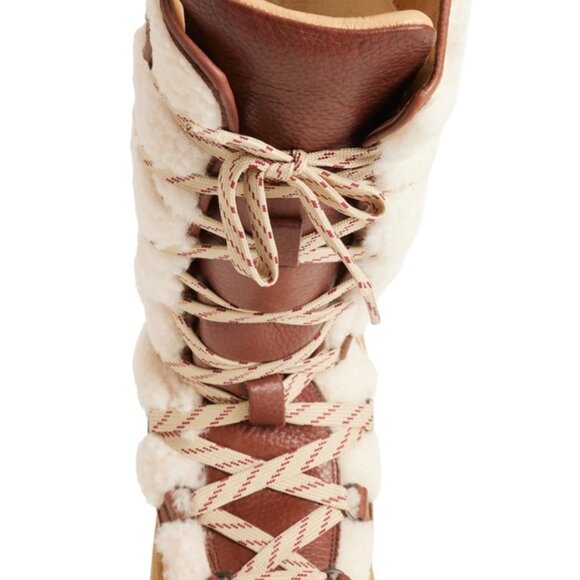 Free People Wilder Mukluk Genuine Shearling Boots Flatform NIB Retail $258 - Picture 5 of 10